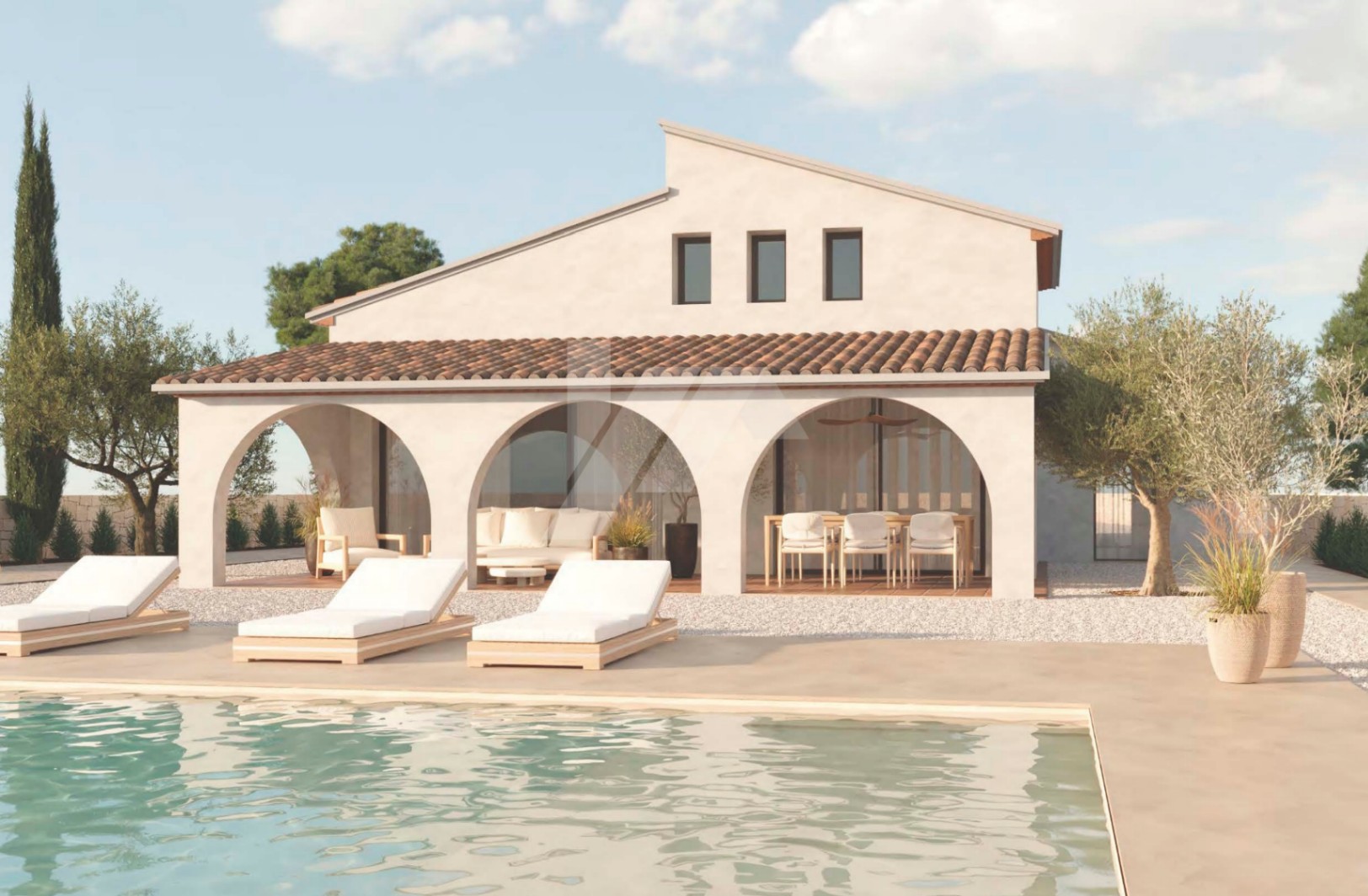 Exclusive Mediterranean villa with a large plot near Moraira, Costa Blanca.