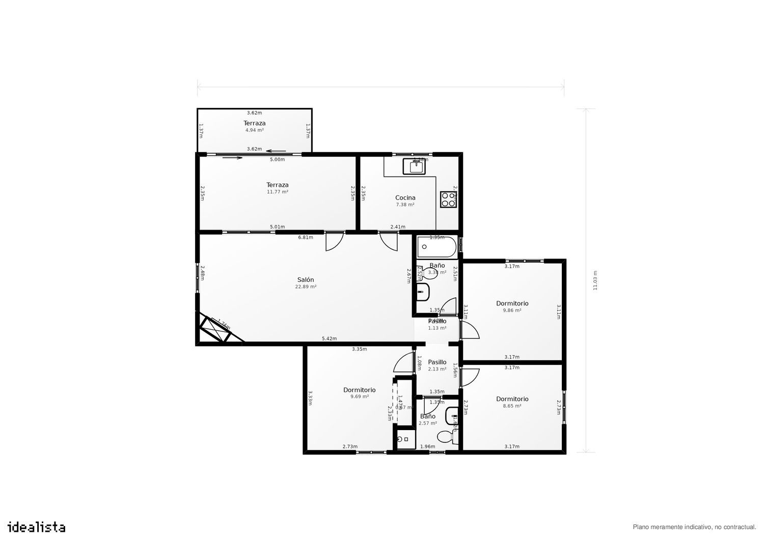 Villa en venta en Moraira con piscina privada y parcela llana.